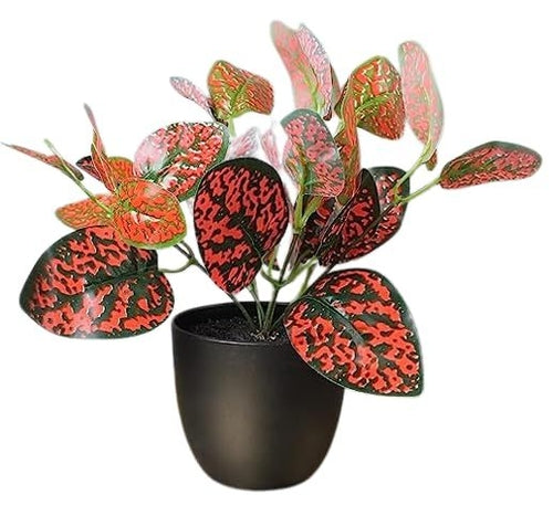 Artificial Plant Bush in Plastic Pot for Home Decor  (SIZE-454gm)