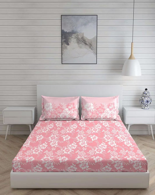 Designer Printed 150 GSM Microfiber Double Bedsheet with 2 Regular