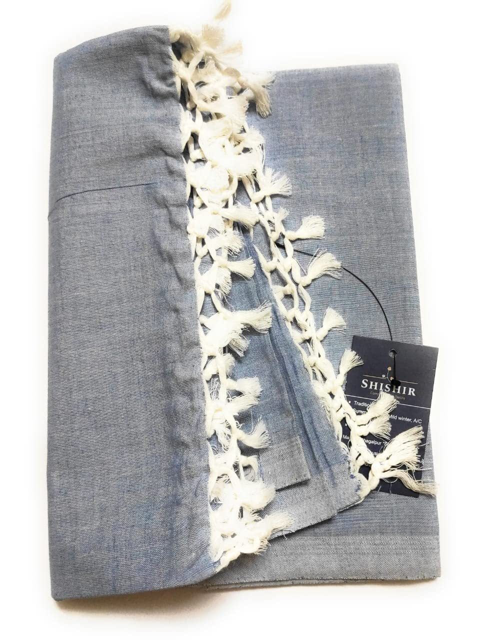 SHISHIR 100% Cotton Solid Bhagalpuri Summer Blanket