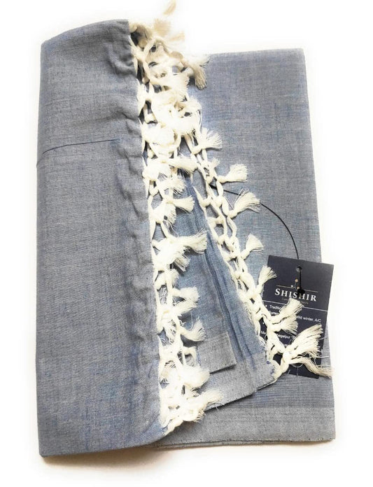 SHISHIR 100% Cotton Solid Bhagalpuri Summer Blanket