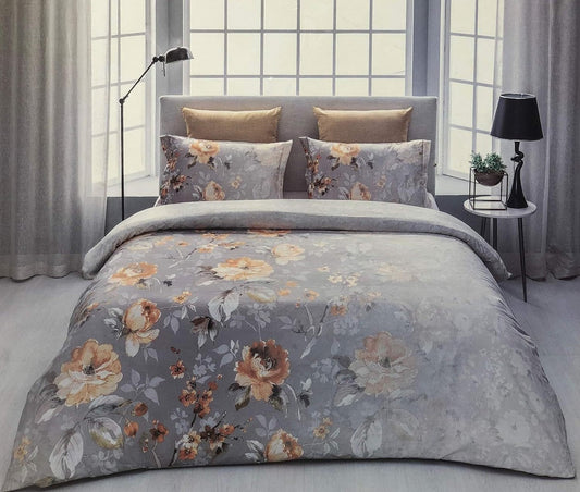 136TC Cotton Double Comforter (Grey, 228 cm X 274 cm), Standard