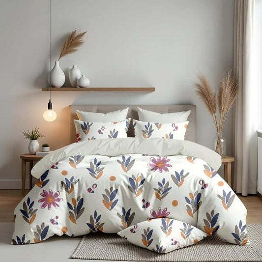 NESTLOOM Heavy Glace Cotton Bedsheet-White