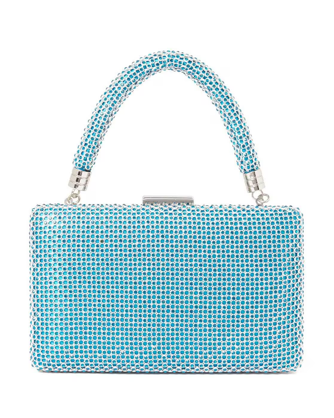 Women Embellished Clutch with Chain Strap-blue