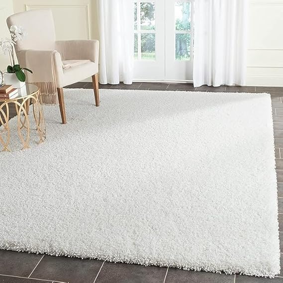 Super Soft and Smooth Fluffy Fur Rugs for Bedroom -WHITE