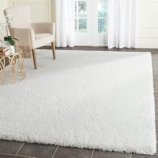 Super Soft and Smooth Fluffy Fur Rugs for Bedroom -WHITE