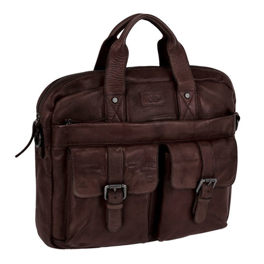 DREAM HIGH Brown Formal Laptop Messenger Bag – Premium Vegan Leather,