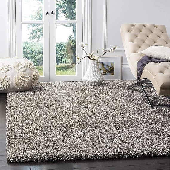Microfiber Hand Woven Shaggy Carpet-DARK GREY