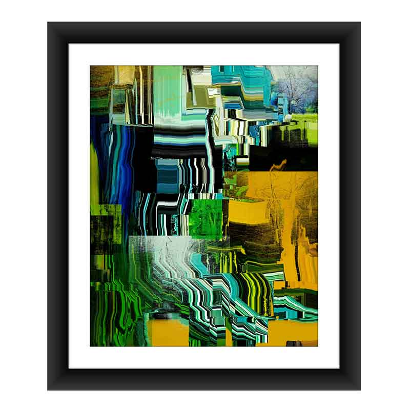 Abstract Digital Print "FLUCTUATE" Canvas Painting