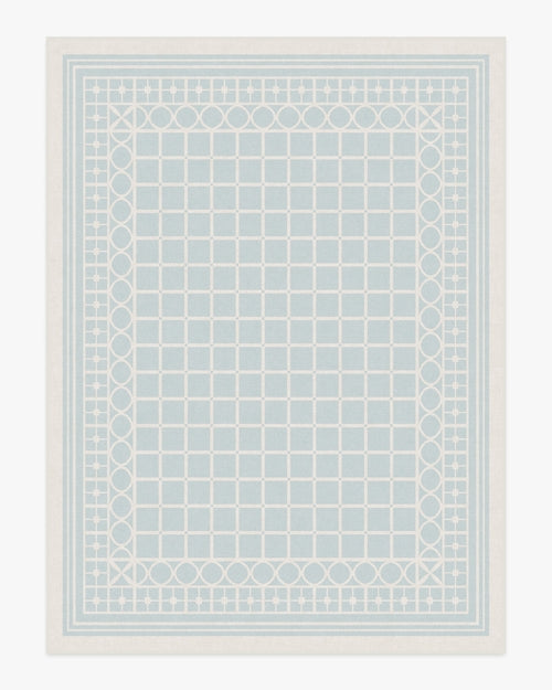 Gray Malin Palm Beach Powder Blue Tufted Rug