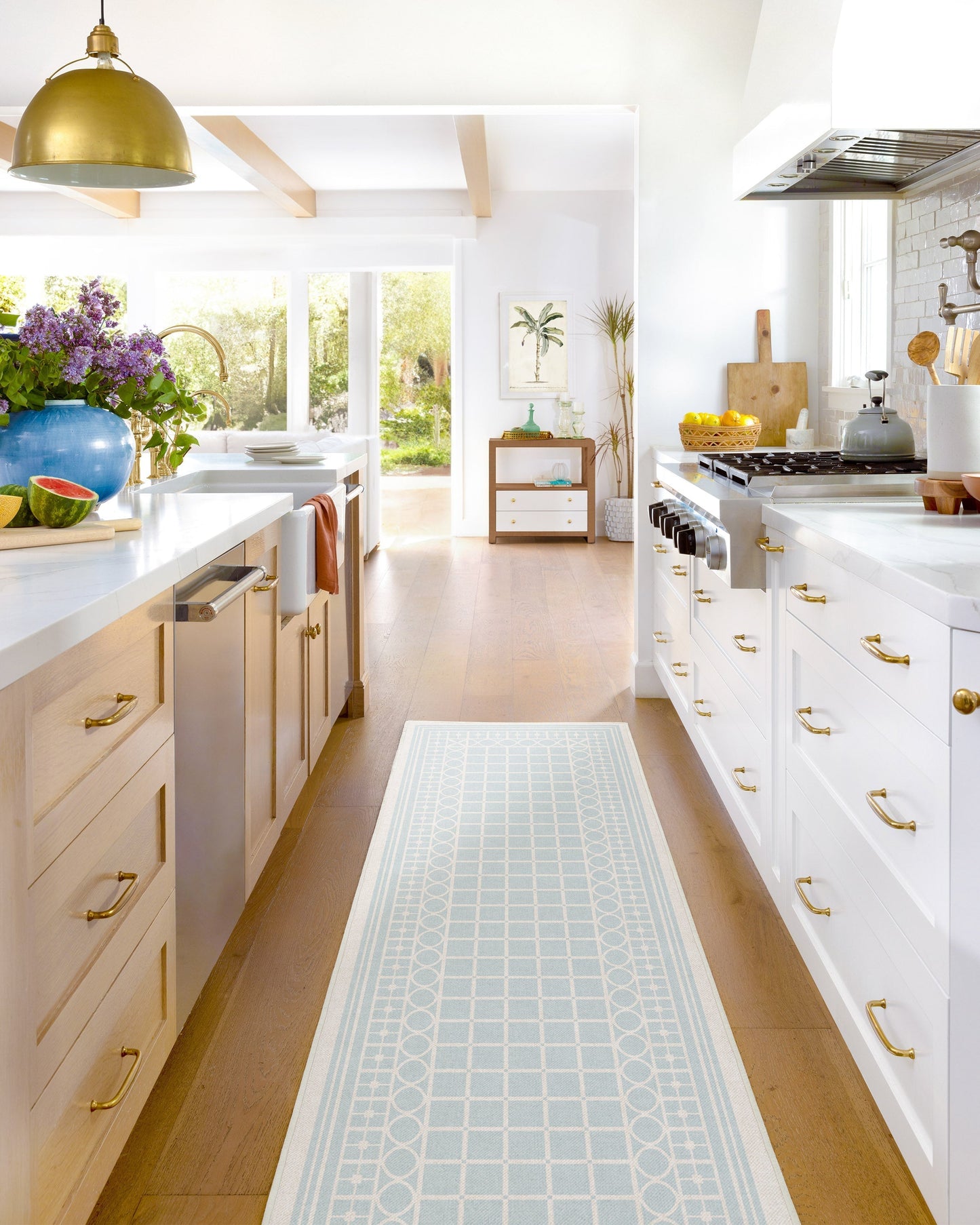 Gray Malin Palm Beach Powder Blue Tufted Rug