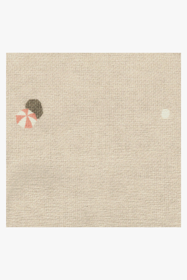 Gray Malin Umbrella Dot Cream & Pink Tufted Rug