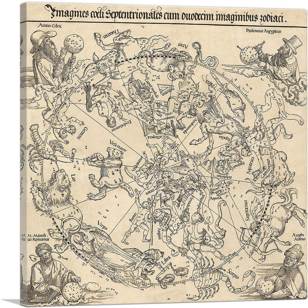 Celestial Map of The Northern Hemisphere - Northern Sky