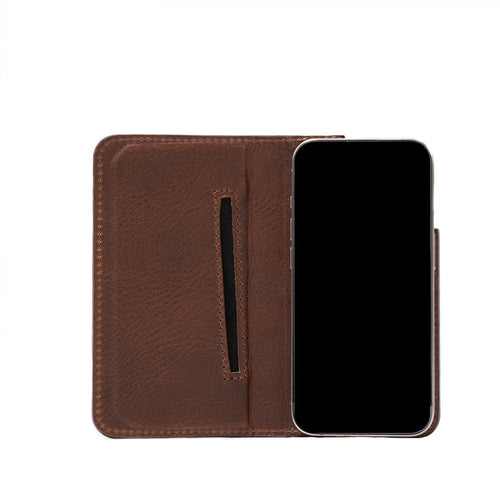 iPhone 15 series Leather Folio Case Wallet with MagSafe - The