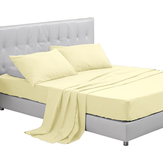 DreamZ Queen / King / Super King 4 Piece Bed Sheet Set Flat Fitted