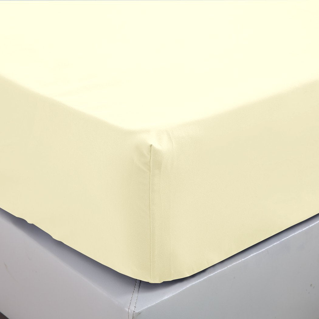 DreamZ Queen / King / Super King 4 Piece Bed Sheet Set Flat Fitted