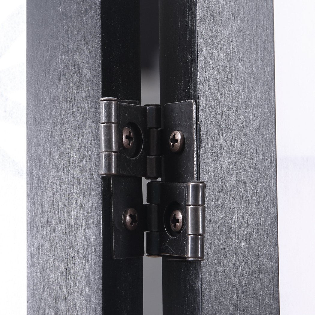 Levede 4 Panel Room Divider Screen Door Stand Privacy Fringe Wood Fold