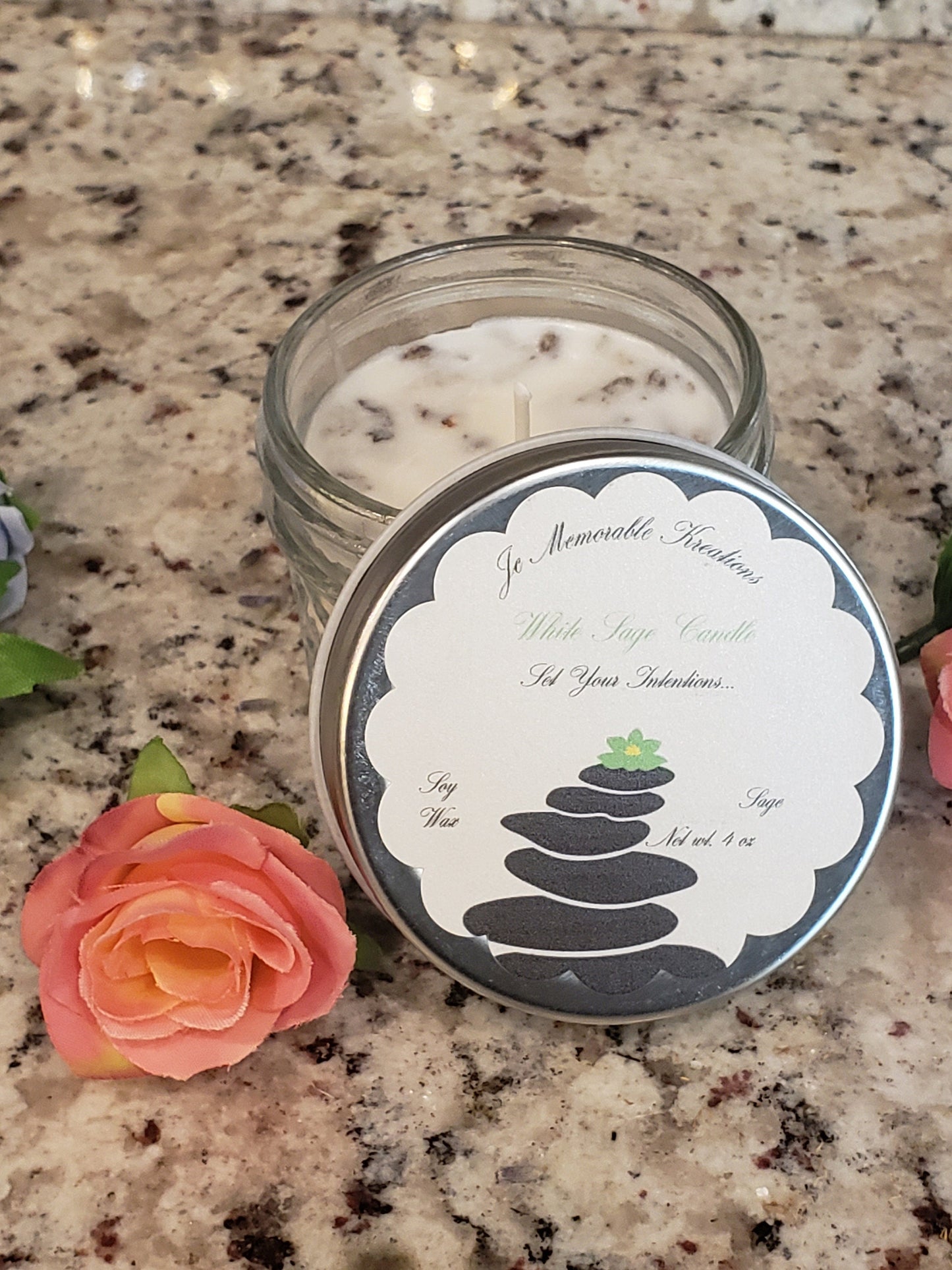 White Sage Candle Energy clearing Aromatherapy Candle