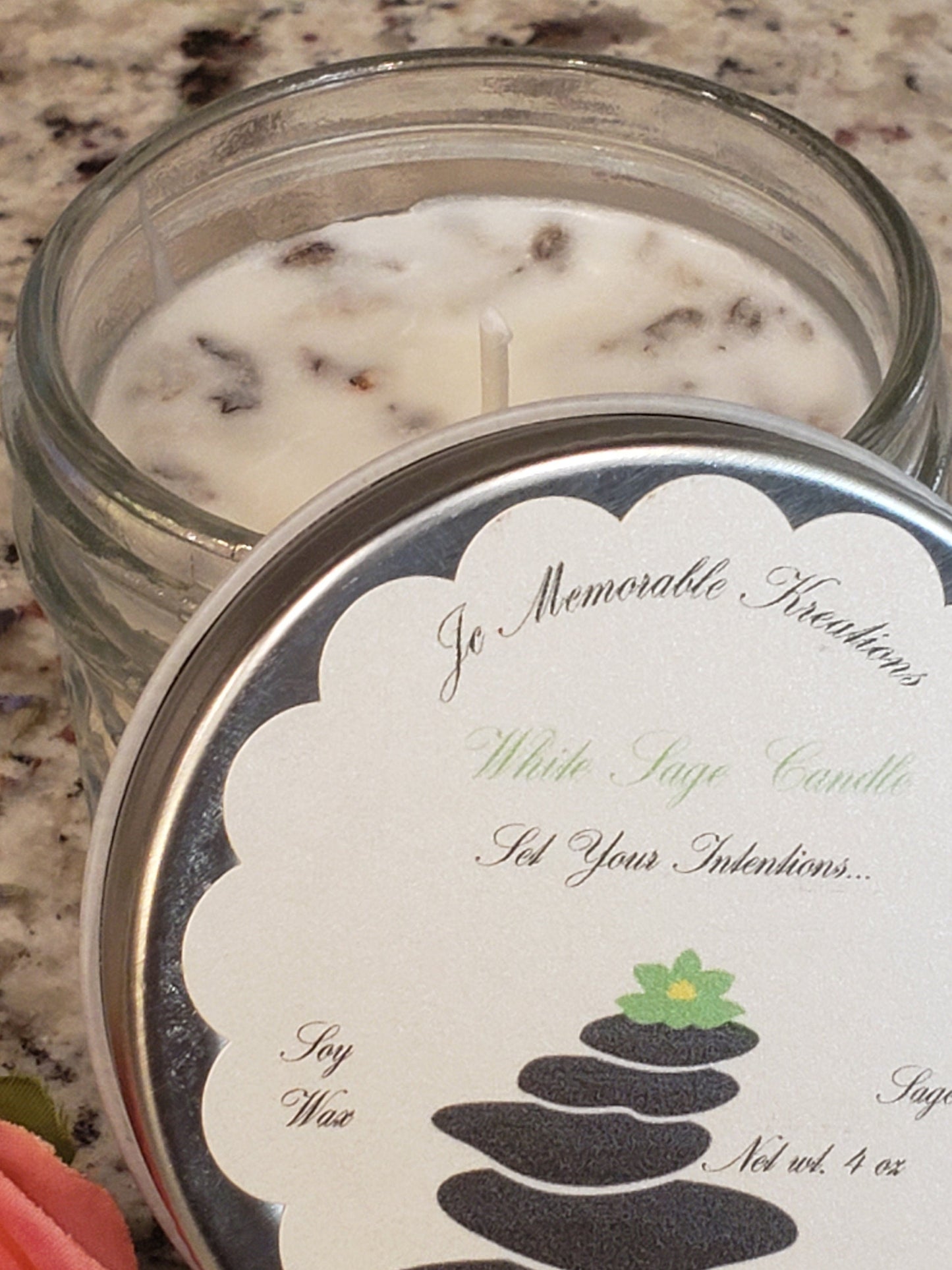 White Sage Candle Energy clearing Aromatherapy Candle