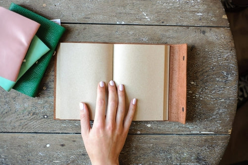 Personalized gift, Refillable midori journal, Leather Journal, Kraft