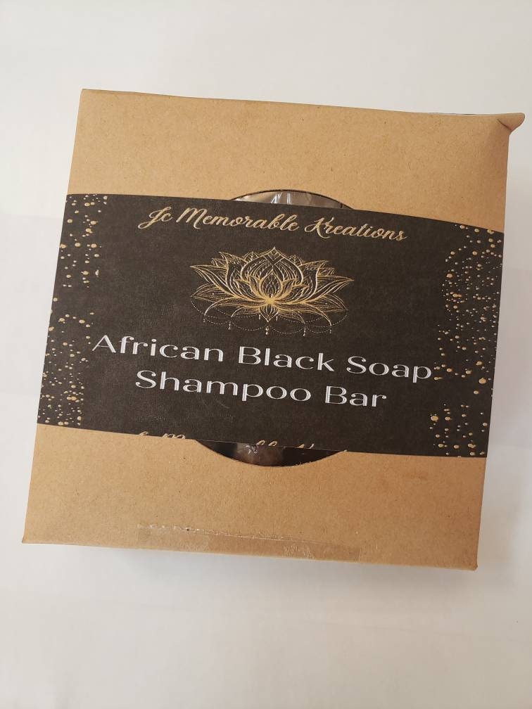 African Black Vegan Soap Massage Shampoo Bar