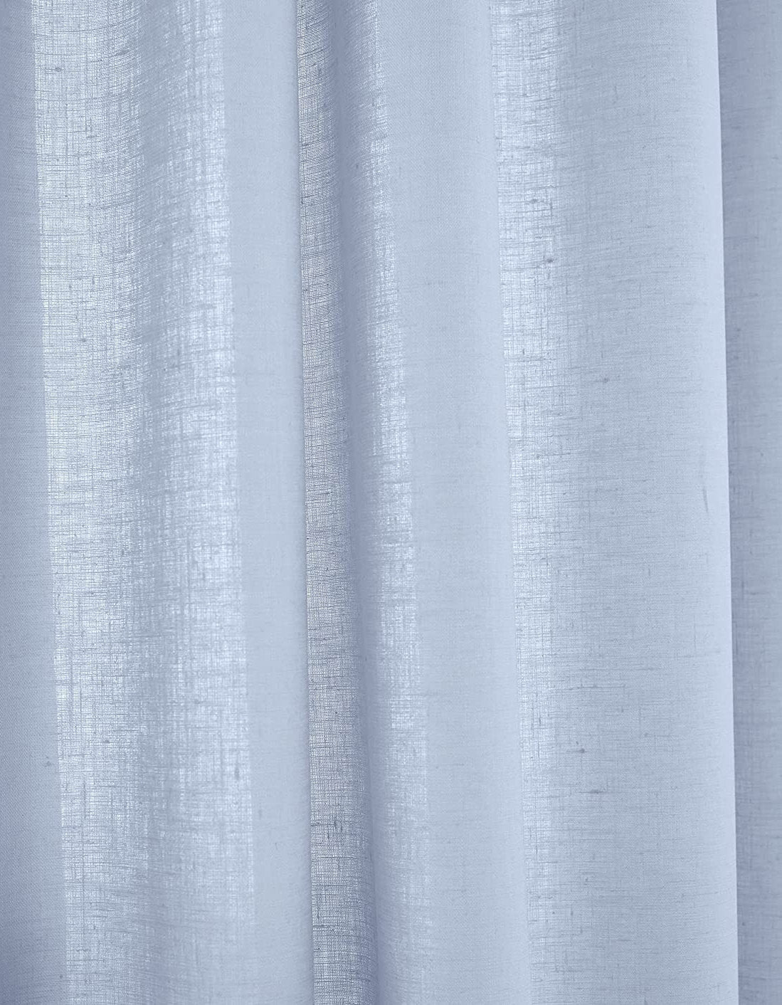 Sky Blue - 100% Pure Linen Curtains | Cotton Linen Mix | Two Panels |