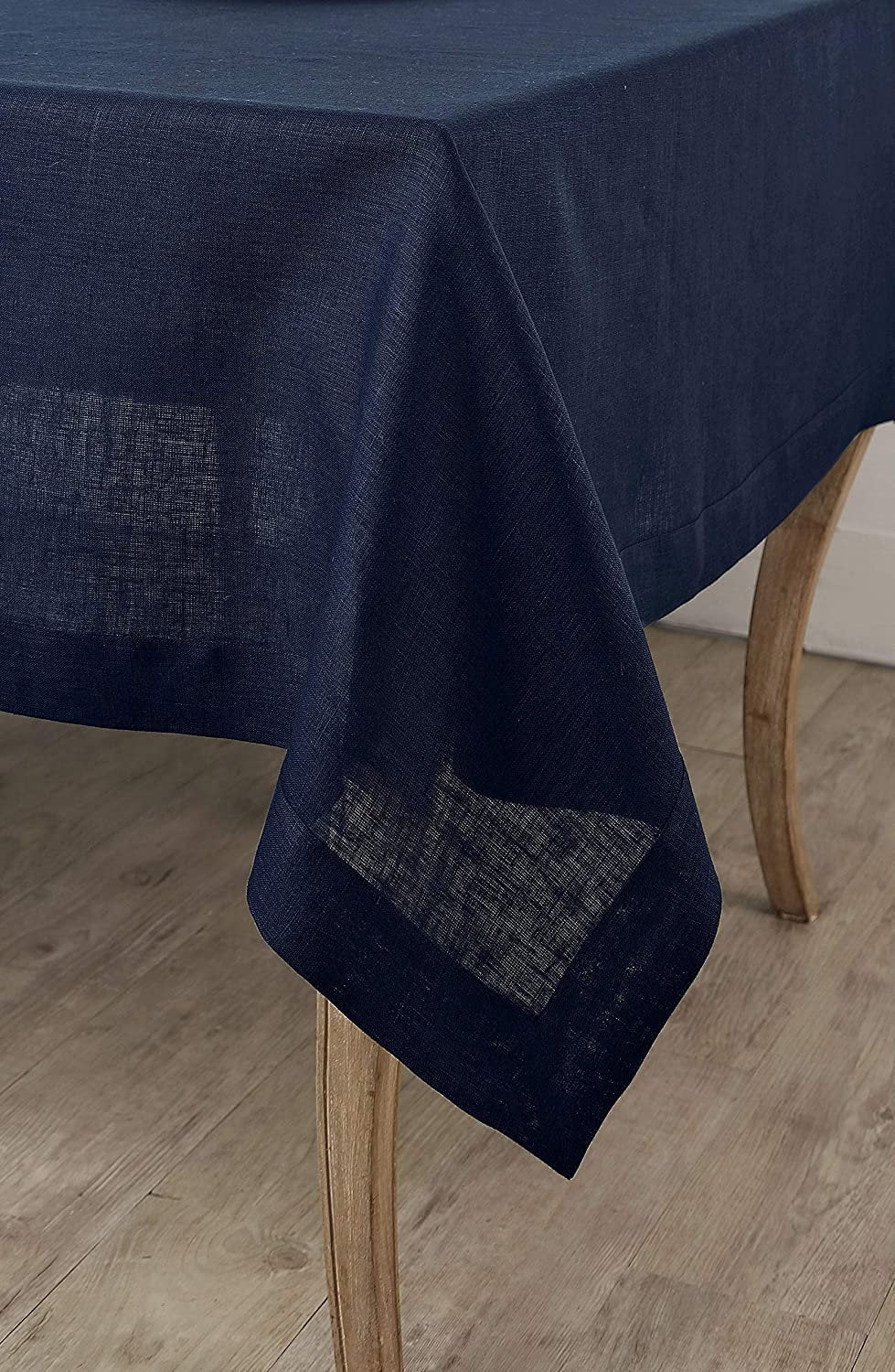 Navy Blue Tablecloth | Pure Linen | Linen Cotton Mix | Soft | Handmade