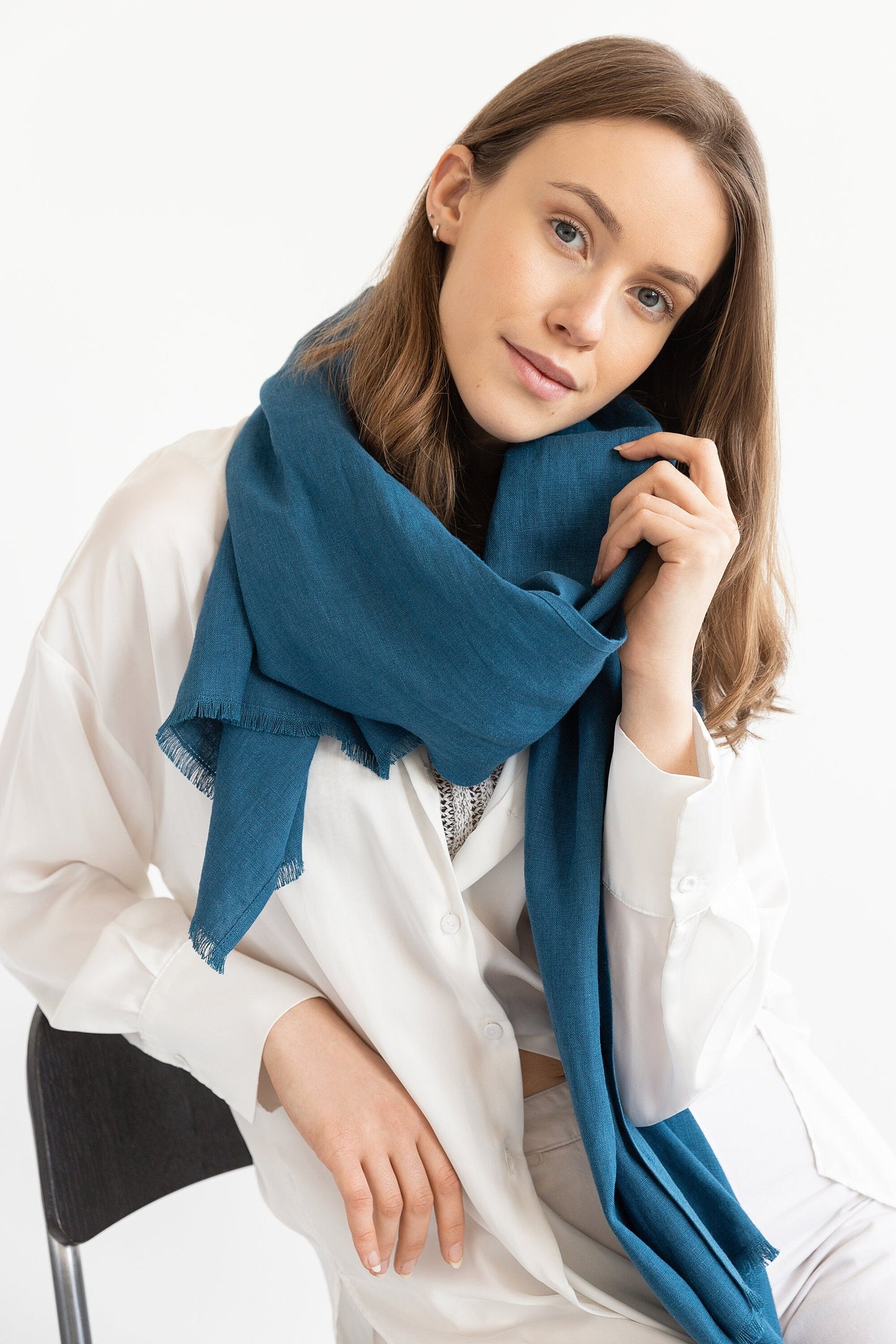 Dark Sea Blue scarf