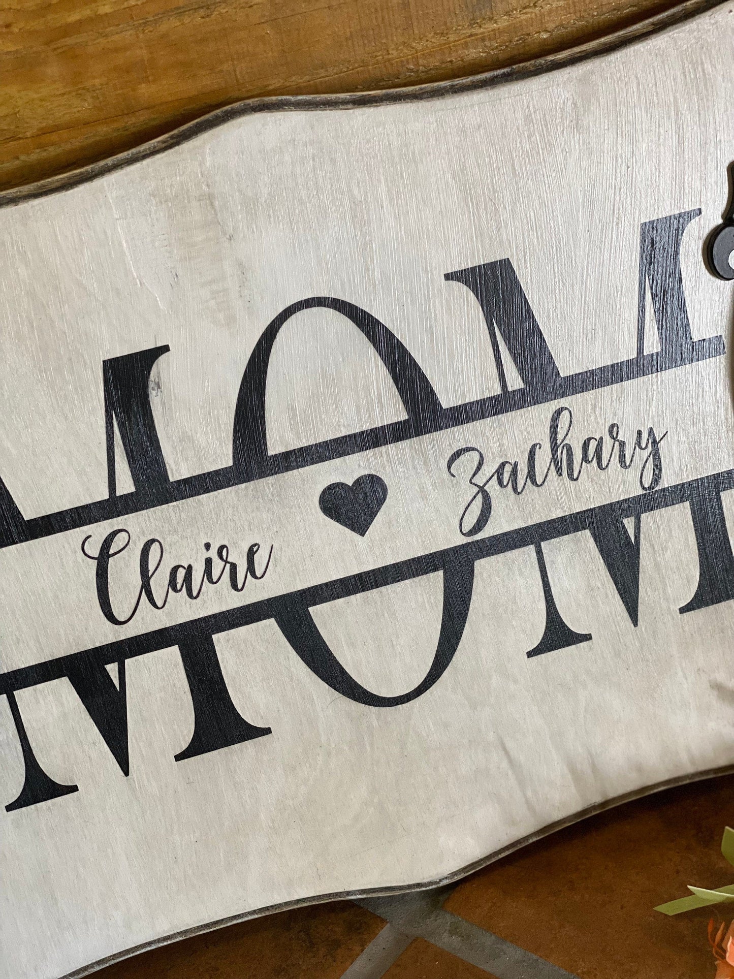 Personalized Wooden Serving Tray for Mom - with names