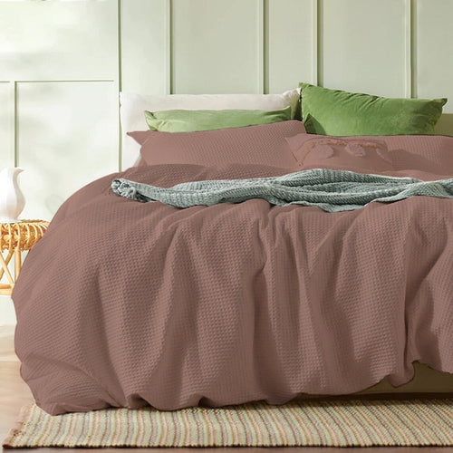 Waffle Weave Pure Linen Duvet Cover Sets