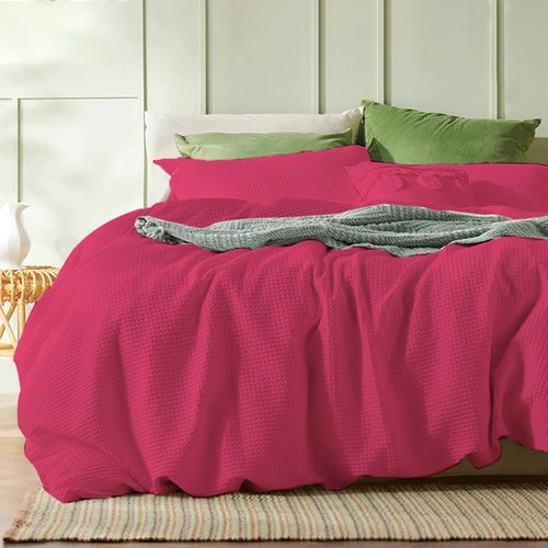 Waffle Weave Pure Linen Duvet Cover Sets