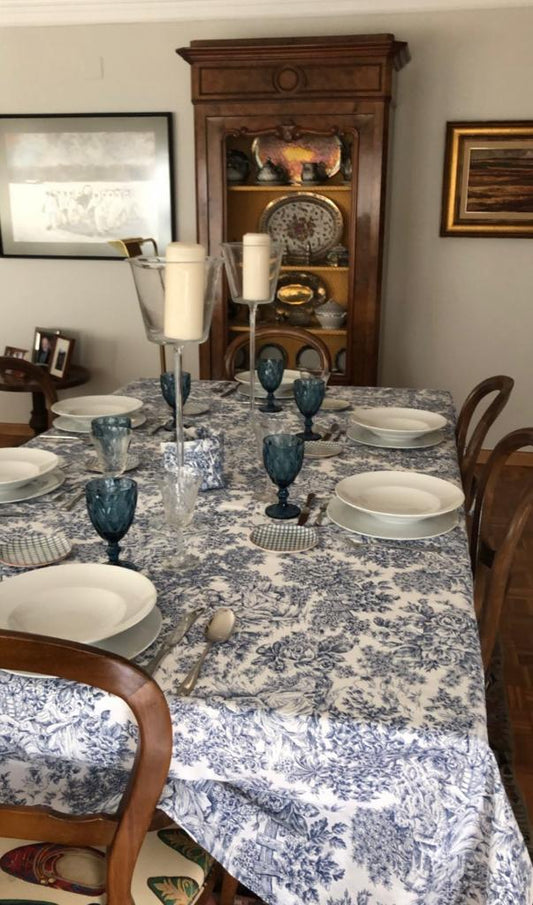 MANTEL CARTUJA AZUL