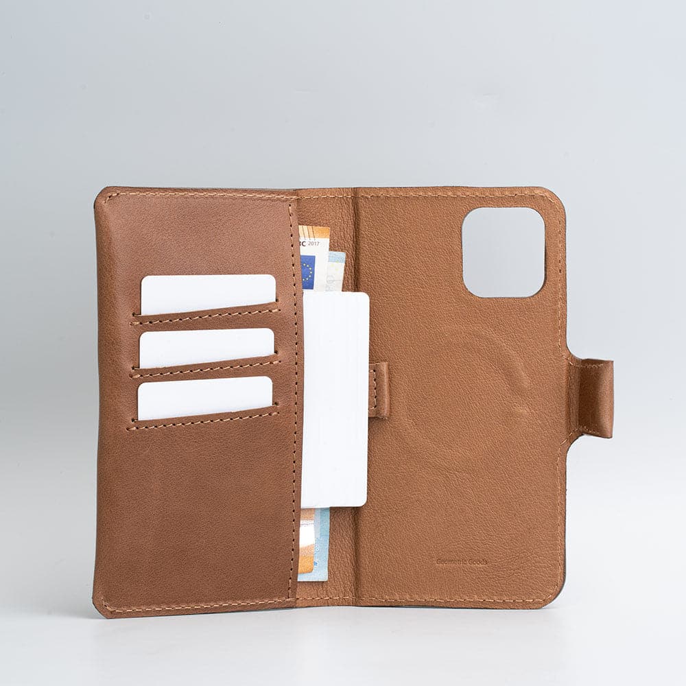 Leather iPhone folio wallet with Magsafe - The Minimalist 2.0 - SALE