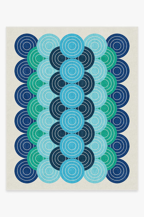 Jonathan Adler Biba Blue Green Tufted Rug