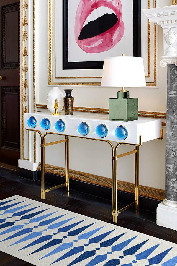 Jonathan Adler Carnaby Mykonos Blue Tufted Rug