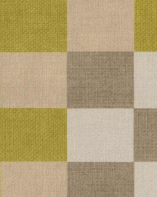 Jonathan Adler Checker Border Chartreuse Tufted Rug