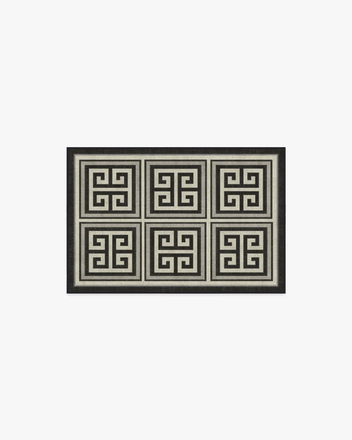Jonathan Adler Greek Key Black & Ivory Tufted Rug