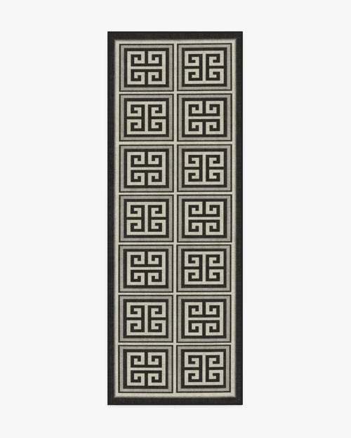 Jonathan Adler Greek Key Black & Ivory Tufted Rug