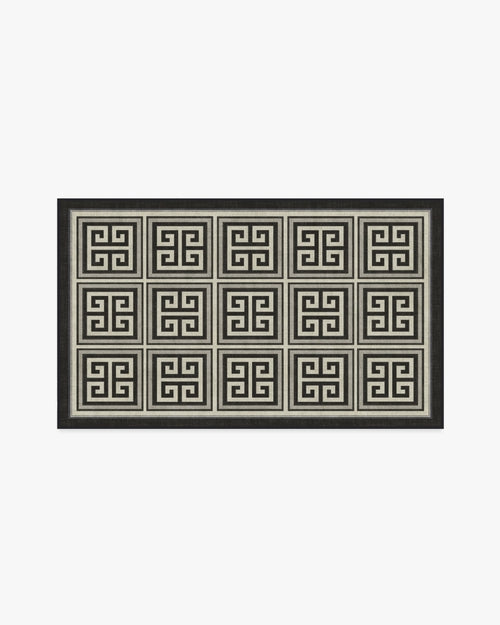 Jonathan Adler Greek Key Black & Ivory Tufted Rug