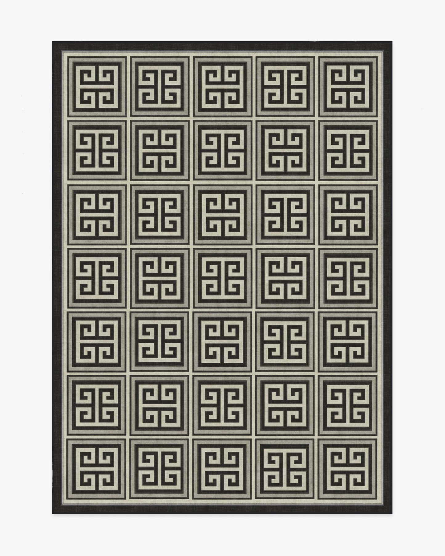 Jonathan Adler Greek Key Black & Ivory Tufted Rug