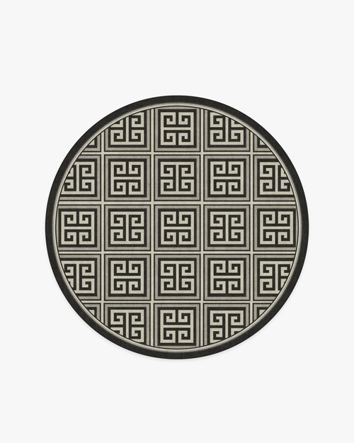 Jonathan Adler Greek Key Black & Ivory Tufted Rug
