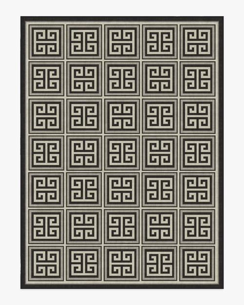 Jonathan Adler Greek Key Black & Ivory Tufted Rug