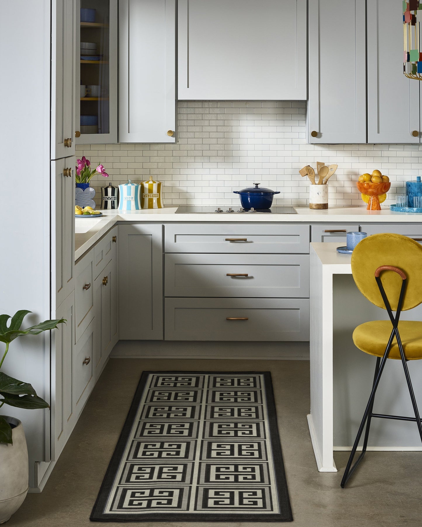 Jonathan Adler Greek Key Black & Ivory Tufted Rug