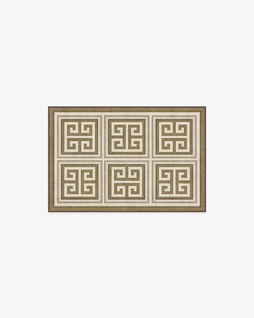 Jonathan Adler Greek Key Natural Gold Tufted Rug