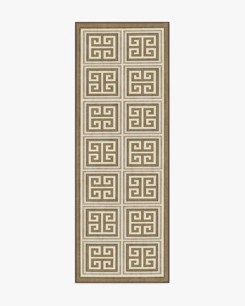 Jonathan Adler Greek Key Natural Gold Tufted Rug