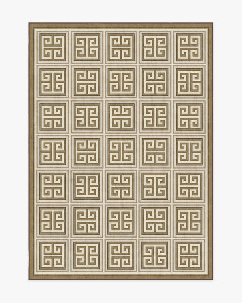 Jonathan Adler Greek Key Natural Gold Tufted Rug