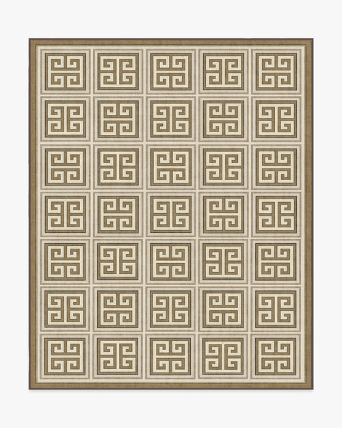Jonathan Adler Greek Key Natural Gold Tufted Rug