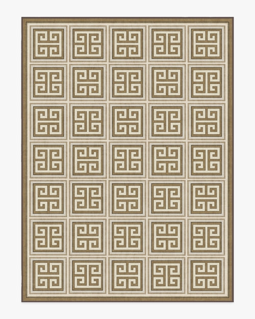 Jonathan Adler Greek Key Natural Gold Tufted Rug