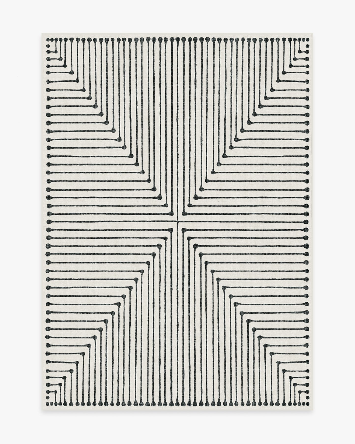 Jonathan Adler Inkdrop Black & Ivory Tufted Rug