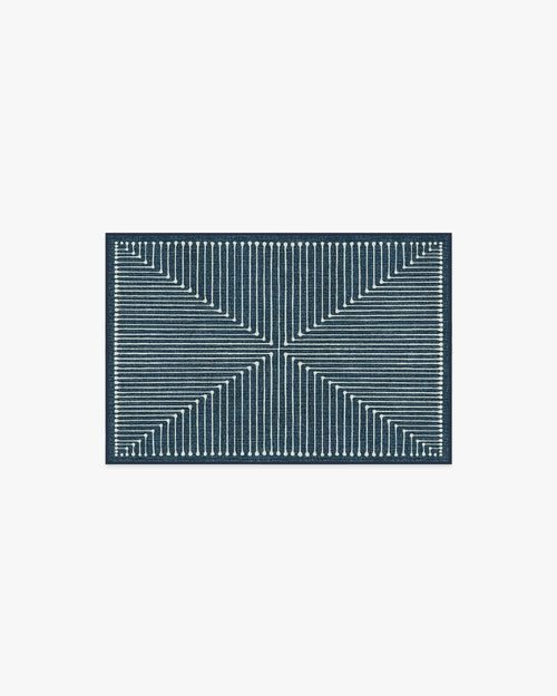 Jonathan Adler Inkdrop Lapis Blue Tufted Rug