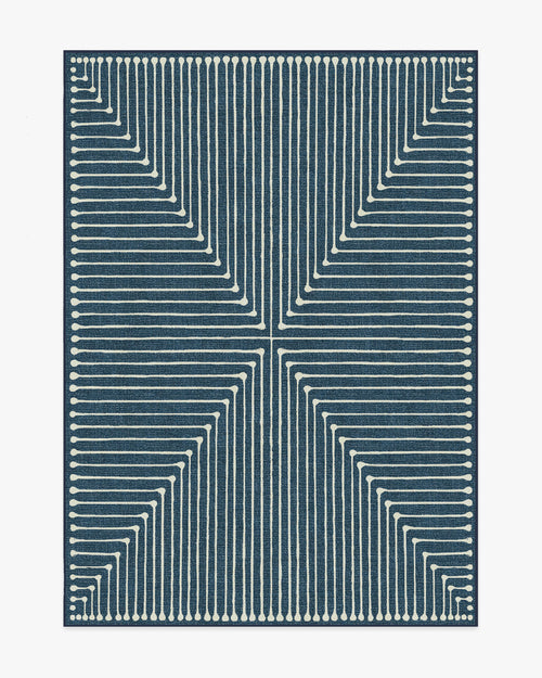 Jonathan Adler Inkdrop Lapis Blue Tufted Rug